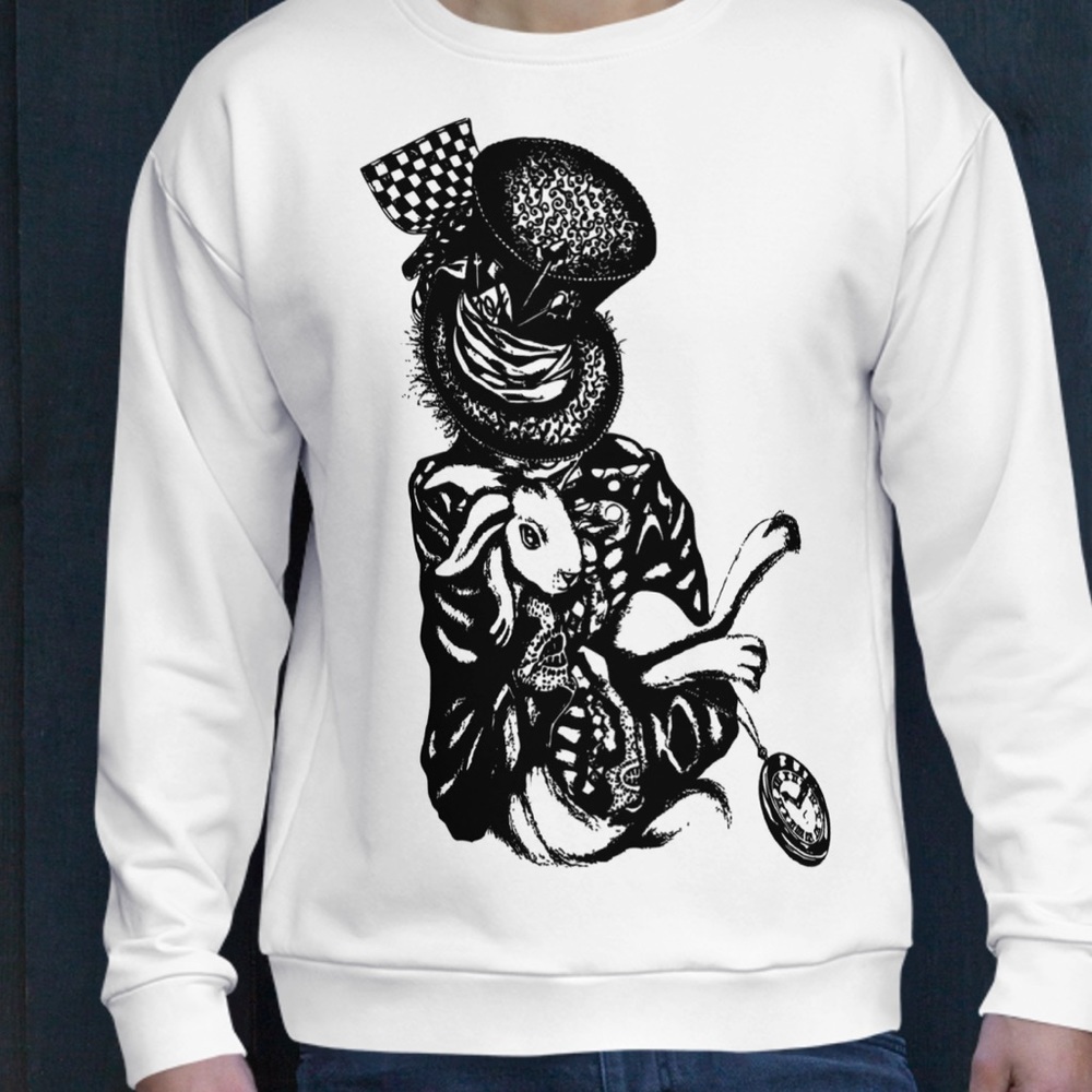 Mad Hatter / White Rabbit Custom Tee - Picture 2 of 2